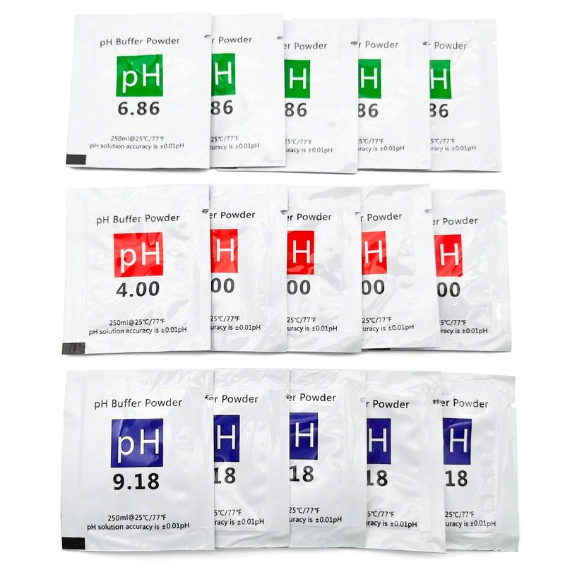 DuvinDD 15 Pack pH Meter Buffer Solution Powder for Precise pH of pH Meter, Calibration Powder Solution 4.00/6.86/9.18 - Image 1